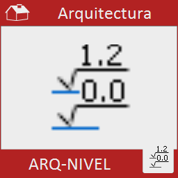 Crea en un alzado o sección cotas de nivel dinámicas que se modifican automáticamente al modificar la posición de cualquiera de ellas. Permite configurar el aspecto de las cotas.