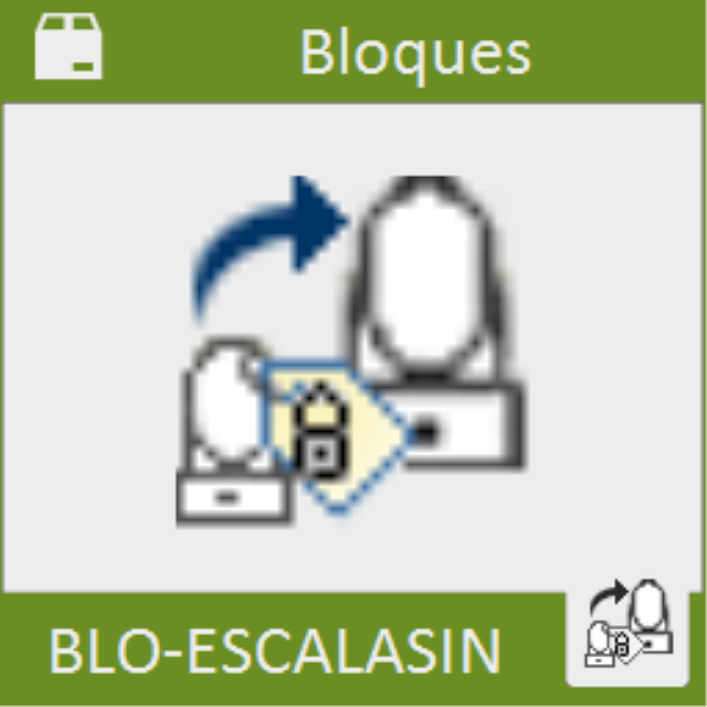 Escala las inserciones de bloque pero mantiene el factor de escala original para los atributos.