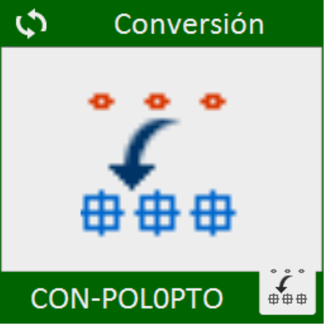 Convierte las polilíneas de longitud 0.0 en entidades de punto.
