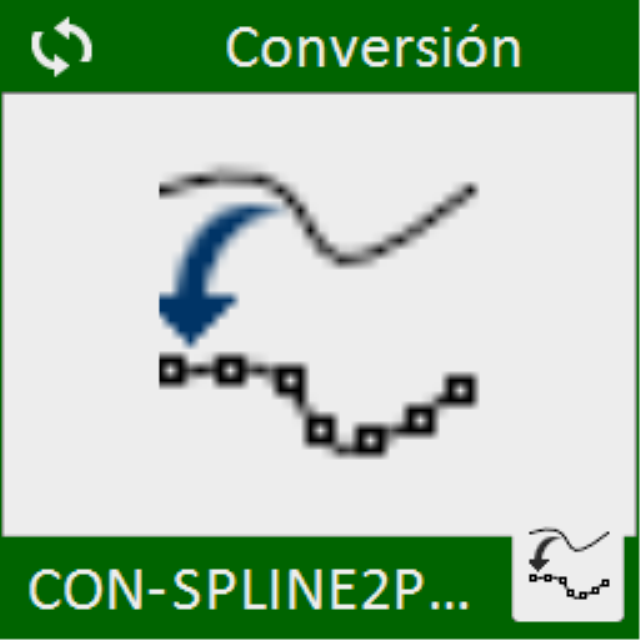 Convierte splines en entidades de polilíneas.