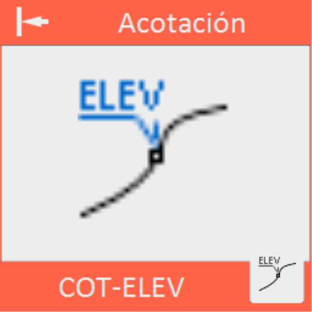 Crea una directriz que marca la elevación de la entidad seleccionada.