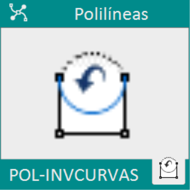 Invierte el sentido de los tramos curvos o de arco de una polilínea.