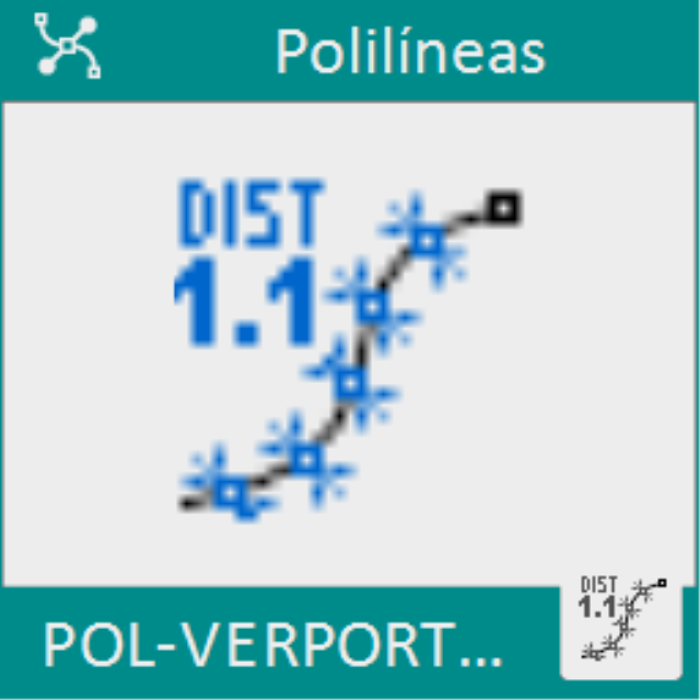 Añade a una polilínea nuevos vertices indicando la distancia entre vértices.