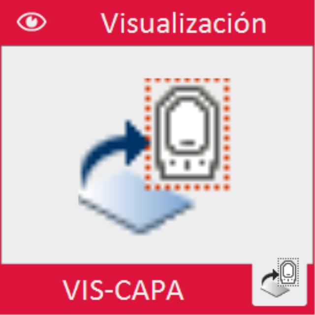 Resalta visualmente todas las entidades contenidas en un determinada capa.