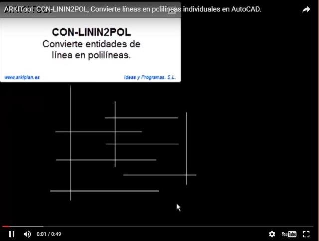 Convierte entidades de línea en polilíneas.