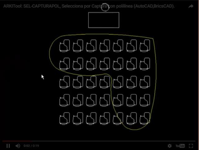 Permite seleccionar todas las entidades contenidas o tocadas por una polilínea o un circulo.