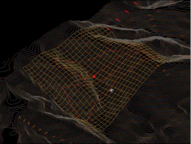 Permite calcular el área de una zona de un terreno 3D definida por medio de una polilínea 3D. También calcula el volumen del terreno de la zona delimitada por la polilíneas 3D.