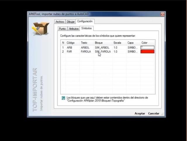 Importa a AutoCAD los puntos definidos en un archivo externo. También permite crear curvas de nivel a partir de los puntos importados, definida el formato y los atributos de los puntos, etc.